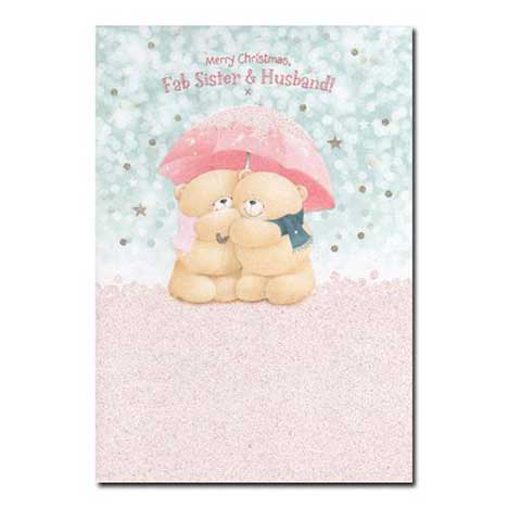 Sister & Husband Forever Friends Christmas Card